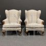 Set of four bergère armchairs in classic antique style from the mid-20th century