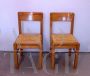 2 80's kitchen chairs with straw seat