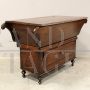 Antique bread cabinet sideboard in walnut, 19th century Italy