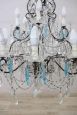 Large antique crystal chandelier from the early 20th century