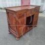 Antique Lombard pharmacy counter in walnut