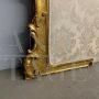 Antique 19th century bed headboard in carved wood with gold leaf