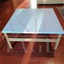 Croff tea table in wood with white top