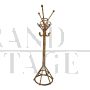 Bamboo and rattan coat stand