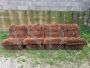 4 Space Age sofa with modular armchairs in brown velvet, 1970s