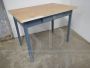 Vintage kitchen table in blue lacquered fir