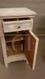 Pair of lacquered shabby bedside tables