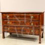 Antique Empire dresser in threaded walnut, 19th century Italy