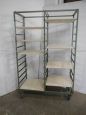 Pair of industrial ceramist trolleys with shelves, 1960s