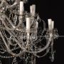 Maria Teresa model chandelier with crystal drops and 38 lights