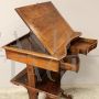 Antique desk table with lectern from the 19th century in walnut