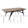 80s - 90s dining table with makassar top