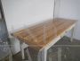 Vintage kitchen table in fir and larch wood, 1970s