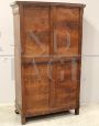 Antique Louis Philippe capuchin secretary chest of drawers in walnut, 19th century Italy