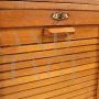 Vintage oak rolling shutter office filing cabinet