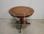 Antique round side table with geometric Rolo inlay, late 19th century                            