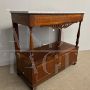 Antique 19th century console sideboard with drawers and bardiglio marble top