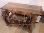 Carpenter's work table with drawer, in solid oak and ash wood