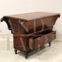 Antique bread cabinet sideboard in walnut, 19th century Italy