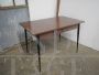 Vintage brown wood effect formica dining table, 1960s