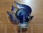 Blue Murano glass fish sculpture attr. Cenedese