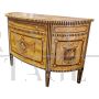 Antique Louis XVI style inlaid crescent sideboard