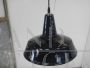 D30 industrial black metal funnel pendant lamp - 1950