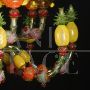 Sumptuous chandelier with triumph of fruit in Murano glass, 16 lights