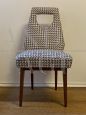 Set of 4 50s chairs with geometric backrest                            