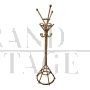 Bamboo and rattan coat stand