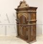 Antique 18th century hanging cabinet, lacquered and painted