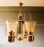 Art deco Murano glass chandelier, 1940s