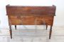 Antique Louis Philippe ladies' desk with upstand in solid walnut, 19th century