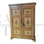 Antique Tyrolean two-door wardrobe lacquered and hand-painted