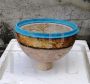 Small decorative holy water stoup bowl in Jerusalem stone