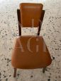 4 vintage 60s dining chairs in imitation leather