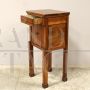 Antique Empire era bedside table in walnut, 19th century Italy