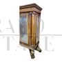 Antique Empire style display cabinet sideboard with columns and caryatids