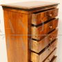 Antique walnut tallboy dresser, 19th century Italy