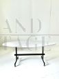 1960s design coffee table with Calacatta Carrara marble top