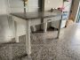 Vintage kitchen table with gray marble top