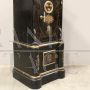 Antique safe in iron and wood painted and gilded with combination