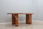 Vintage console convertible into an oval table, Italy 1980s