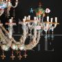 Sumptuous Murano glass boat chandelier in Rezzonico style