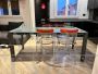 Set of 4 transparent and red Hi-Cut chairs by Philippe Starck for Kartell