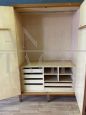 1950s wardrobe with 4 doors in herringbone wood, attributable to Paolo Buffa