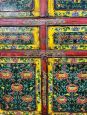 Antique Tibetan Torkham altar cabinet from the 19th century         