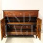 Antique Directoire sideboard in walnut with doors and drawer, Italy 18th century