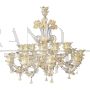 Rezzonico style chandelier in gold crystal Murano glass with 20 lights