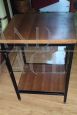 Anonima Castelli coffee table tv cabinet in wood and glass, 1960s